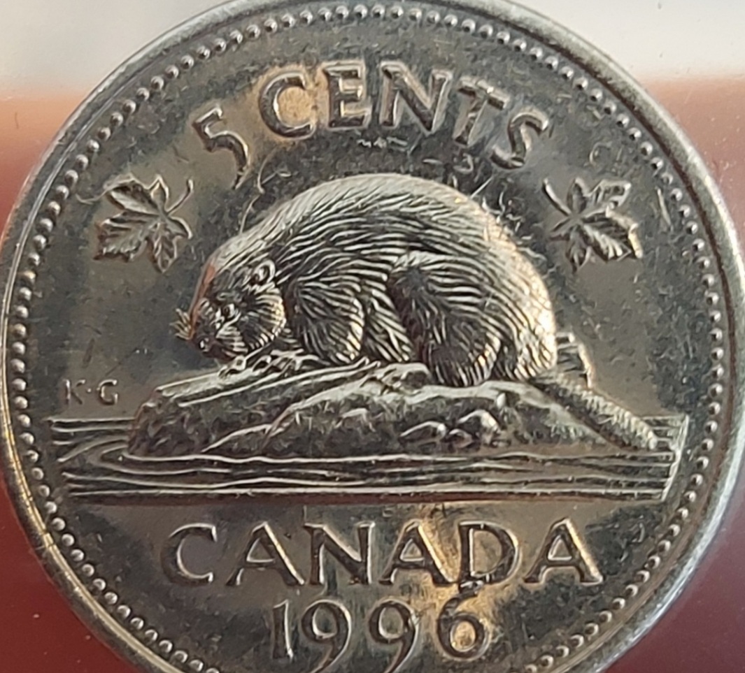 1996-Attached-6-Nickel-With-Die-Clash